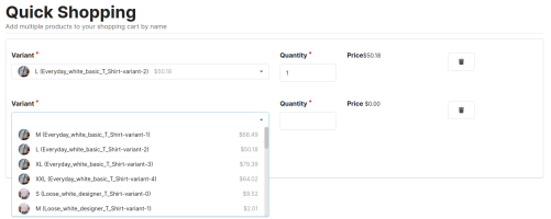 Plugin Quick Shopping